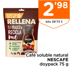 Caf? soluble natural NESCAF? doypack 75 g