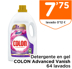 Detergente en gel COLON Advanced Vanish 64 lavados