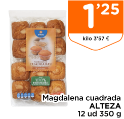 Magdalena cuadrada ALTEZA 12 ud 350 g