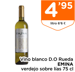 Vino blanco D.O Rueda EMINA verdejo sobre l?as 75 cl