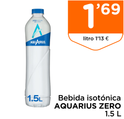 Bebida isot?nica AQUARIUS ZERO 1.5 L