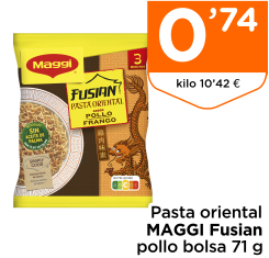 Pasta oriental MAGGI Fusian pollo bolsa 71 g