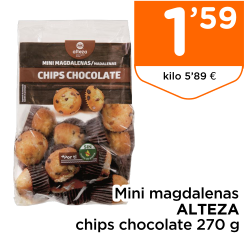 Mini magdalenas ALTEZA chips chocolate 270 g