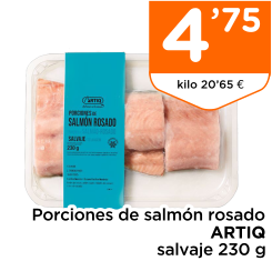 Porciones de salm?n rosado ARTIQ salvaje 230 g