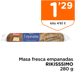 Masa fresca empanadas RIKISSSIMO 280 g