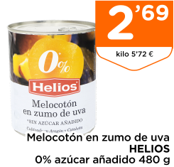 Melocot?n en zumo de uva HELIOS 0% az?car a?adido 480 g