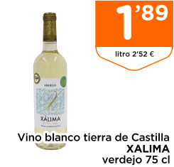 Vino blanco tierra de Castilla XALIMA verdejo 75 cl