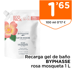Recarga gel de ba?o BYPHASSE rosa mosqueta 1 L