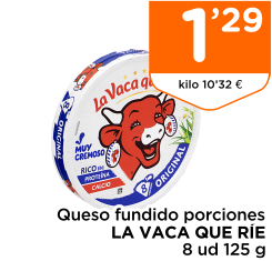 Queso fundido porciones LA VACA QUE R?E 8 ud 125 g