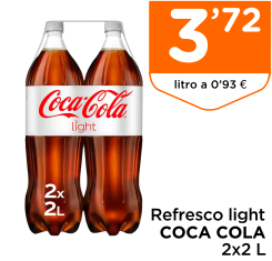 Refresco light COCA COLA 2x2 L