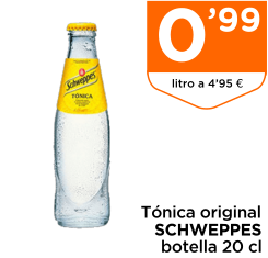 T?nica original SCHWEPPES botella 20 cl