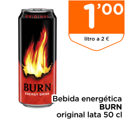 Bebida energ?tica BURN original lata 50 cl