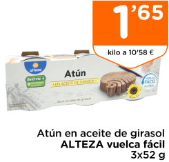 At?n en aceite de girasol ALTEZA vuelca f?cil 3x52 g