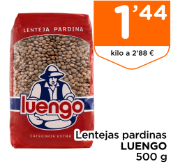Lentejas pardinas LUENGO 500 g