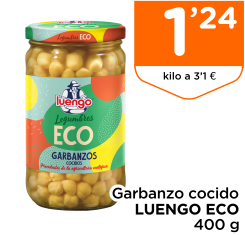 Garbanzo cocido LUENGO ECO 400 g