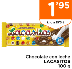 Chocolate con leche LACASITOS 100 g