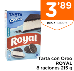Tarta con Oreo ROYAL 8 raciones 215 g