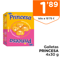 Galletas PRINCESA 4x30 g