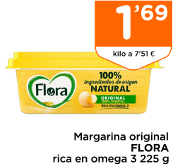 Margarina original FLORA rica en omega 3 225 g