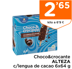 Choco&crocante ALTEZA c/lengua de cacao 6x64 g