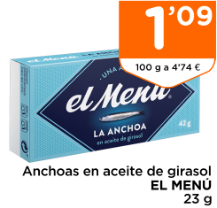 Anchoas en aceite de girasol EL MEN? 23 g