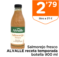 Salmorejo fresco ALVALLE receta temporada botella 900 ml