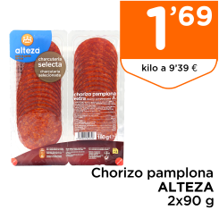 Chorizo pamplona ALTEZA 2x90 g