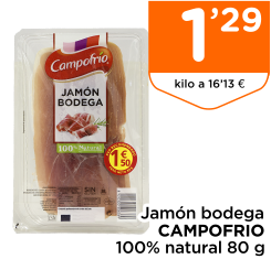 Jam?n bodega CAMPOFRIO 100% natural 80 g