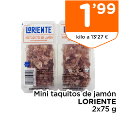 Mini taquitos de jam?n LORIENTE 2x75 g