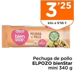 Pechuga de pollo ELPOZO bienStar mini 340 g