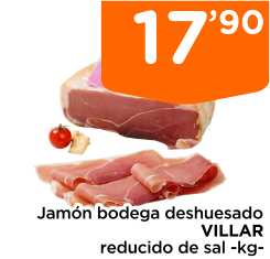 Jam?n bodega deshuesado VILLAR reducido de sal -kg-