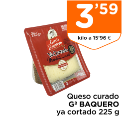 Queso curado G? BAQUERO ya cortado 225 g