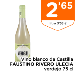 Vino blanco de Castilla FAUSTINO RIVERO ULECIA verdejo 75 cl