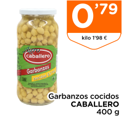 Garbanzos cocidos CABALLERO 400 g