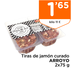 Tiras de jam?n curado ARROYO 2x75 g