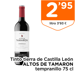 Tinto tierra de Castilla Le?n ALTOS DE TAMARON tempranillo 75 cl