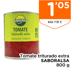 Tomate triturado extra SABORALSA 800 g