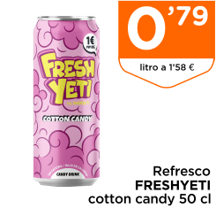 Refresco FRESHYETI cotton candy 50 cl