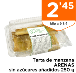 Tarta de manzana ARENAS sin az?cares a?adidos 250 g