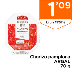 Chorizo pamplona ARGAL 70 g