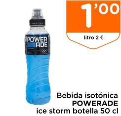 Bebida isot?nica POWERADE ice storm botella 50 cl