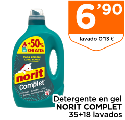 Detergente en gel NORIT COMPLET 35+18 lavados