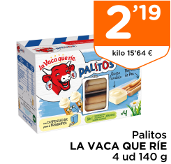 Palitos LA VACA QUE R?E 4 ud 140 g
