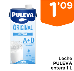 Leche PULEVA entera 1 L