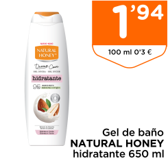 Gel de ba?o NATURAL HONEY hidratante 650 ml