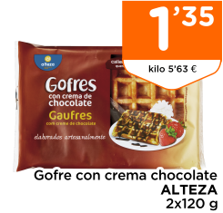 Gofre con crema chocolate ALTEZA 2x120 g