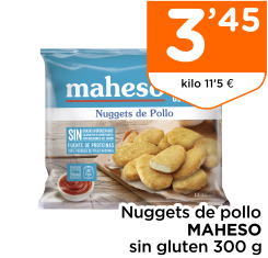 Nuggets de pollo MAHESO sin gluten 300 g