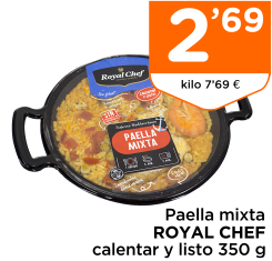 Paella mixta ROYAL CHEF calentar y listo 350 g