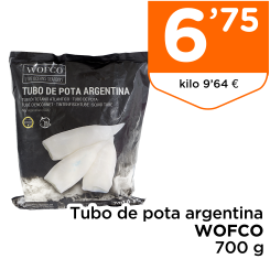 Tubo de pota argentina WOFCO 700 g