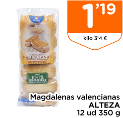 Magdalenas valencianas ALTEZA 12 ud 350 g